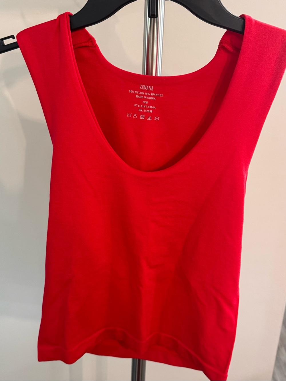 Zenana Outfitters Bright Red Scoop Neck Tank